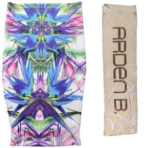 ARDEN B. Mirror Print, Trippy Bodycon - Pencil Skirt - S